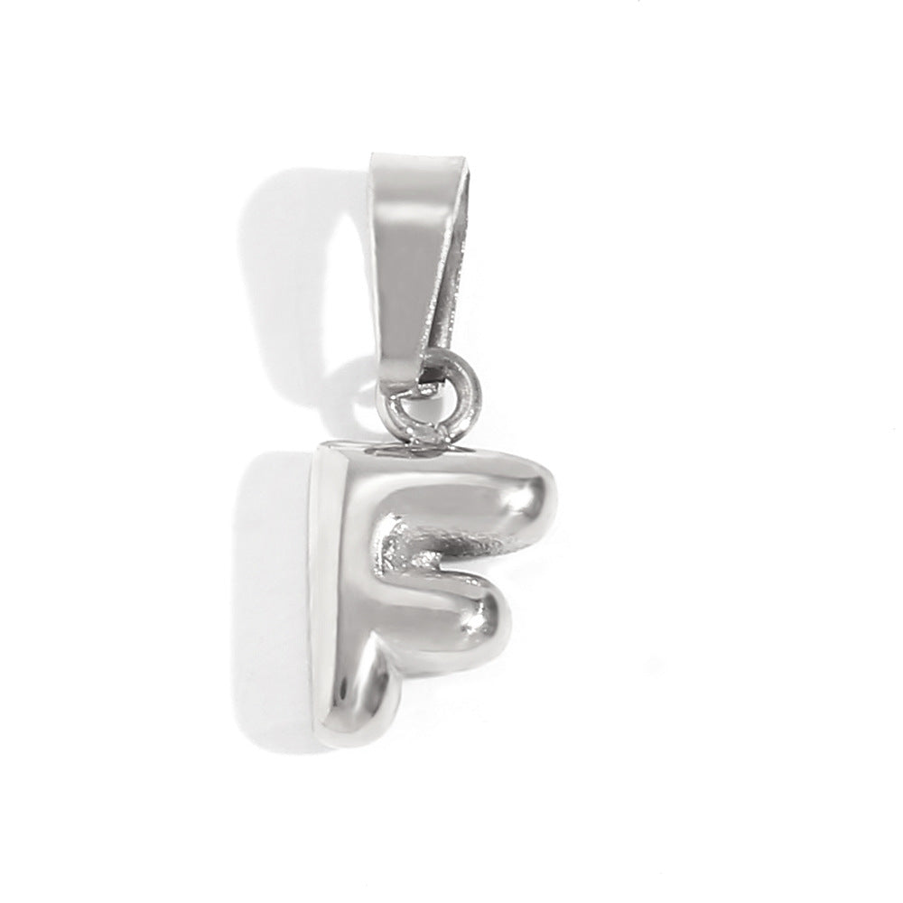 Wholesale Stainless Steel Gold Mini Bubble Letter Pendant